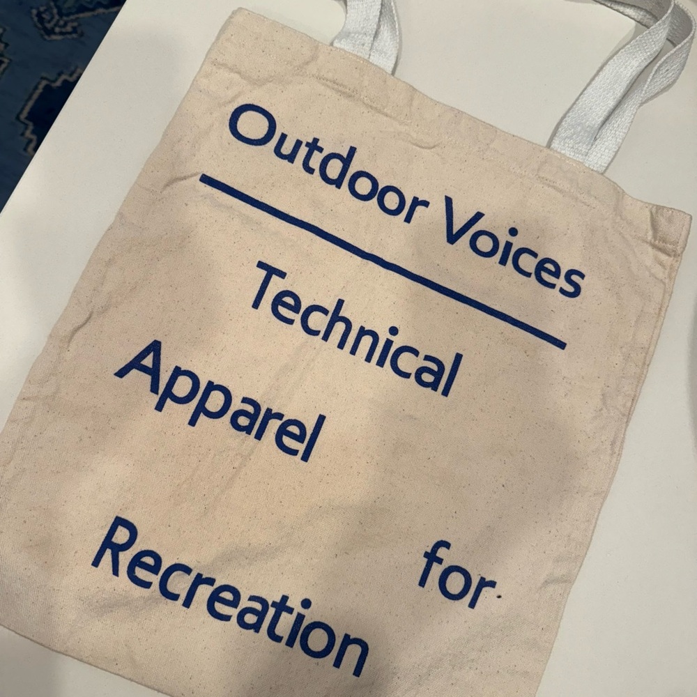 Outdoor voices canvas tote